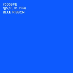 #0D5BFE - Blue Ribbon Color Image